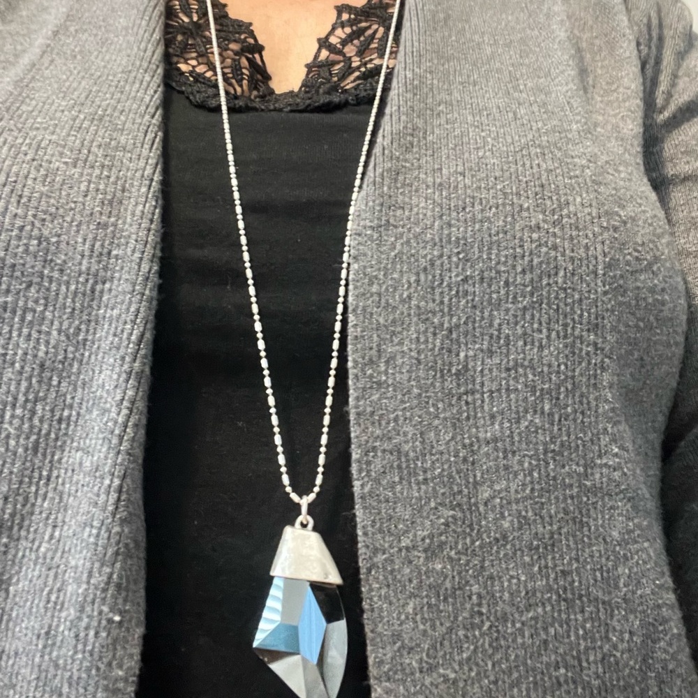 Chico’s long silver necklace - Picture 3 of 6